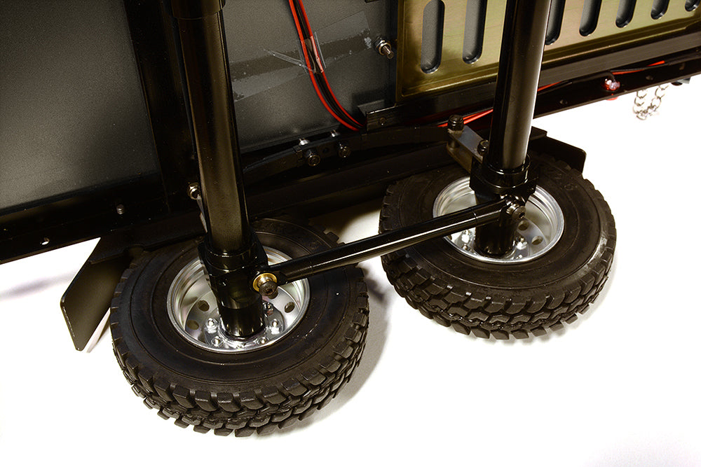 Machined Alloy Flatbed Dual Axle Car Trailer Kit for 1/10 Scale RC 515x316x120mm