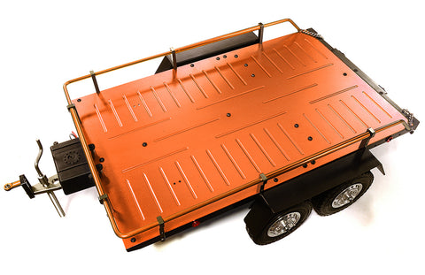 Machined Alloy Flatbed Dual Axle Car Trailer Kit for 1/10 Scale RC 515x316x120mm