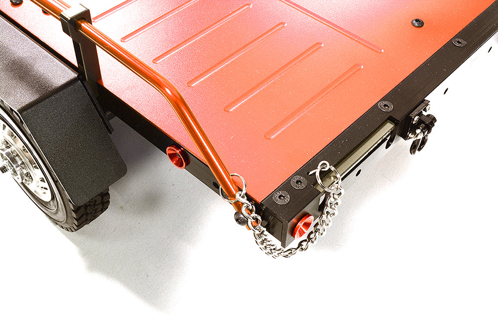 Machined Alloy Flatbed Dual Axle Car Trailer Kit for 1/10 Scale RC 515x316x120mm