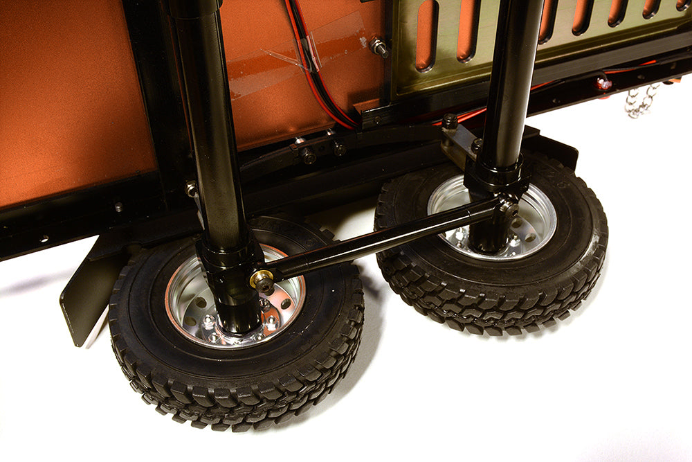 Machined Alloy Flatbed Dual Axle Car Trailer Kit for 1/10 Scale RC 515x316x120mm
