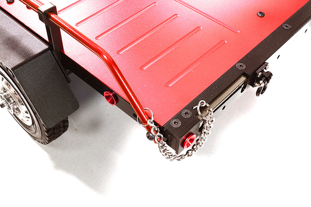 Machined Alloy Flatbed Dual Axle Car Trailer Kit for 1/10 Scale RC 515x316x120mm