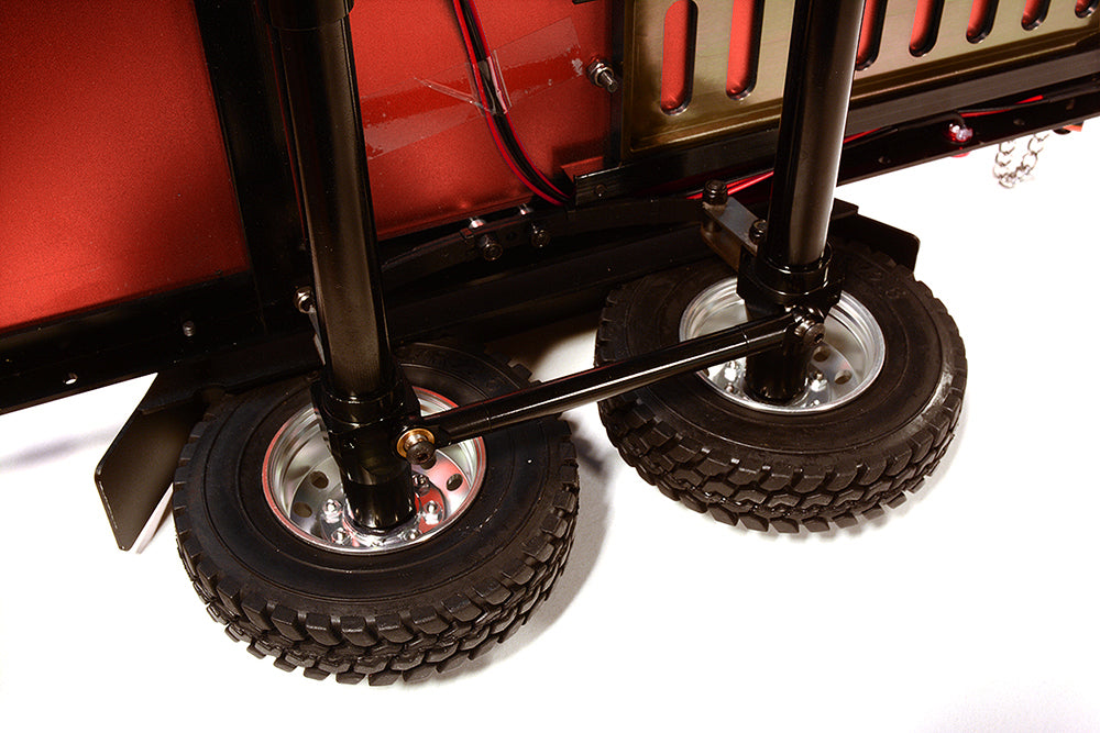Machined Alloy Flatbed Dual Axle Car Trailer Kit for 1/10 Scale RC 515x316x120mm