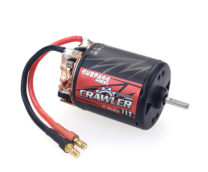 Crawler 5-Slot Stator 11 Turn 540 Size Brush Motor by Surpass Hobby