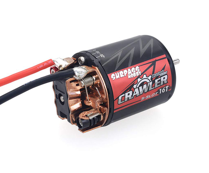 Crawler 5-Slot Stator 16 Turn 540 Size Brush Motor by Surpass Hobby