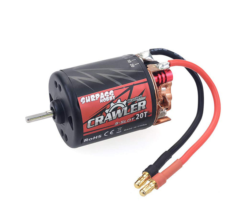 Crawler 5-Slot Stator 20 Turn 540 Size Brush Motor by Surpass Hobby