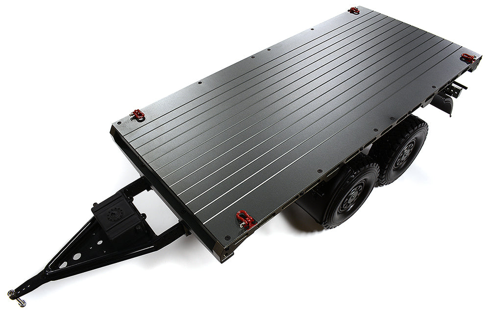 Machined Alloy Flatbed Dual Axle Car Trailer Kit for 1/10 Scale RC 720x270x190mm