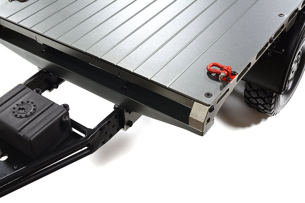 Machined Alloy Flatbed Dual Axle Car Trailer Kit for 1/10 Scale RC 720x270x190mm
