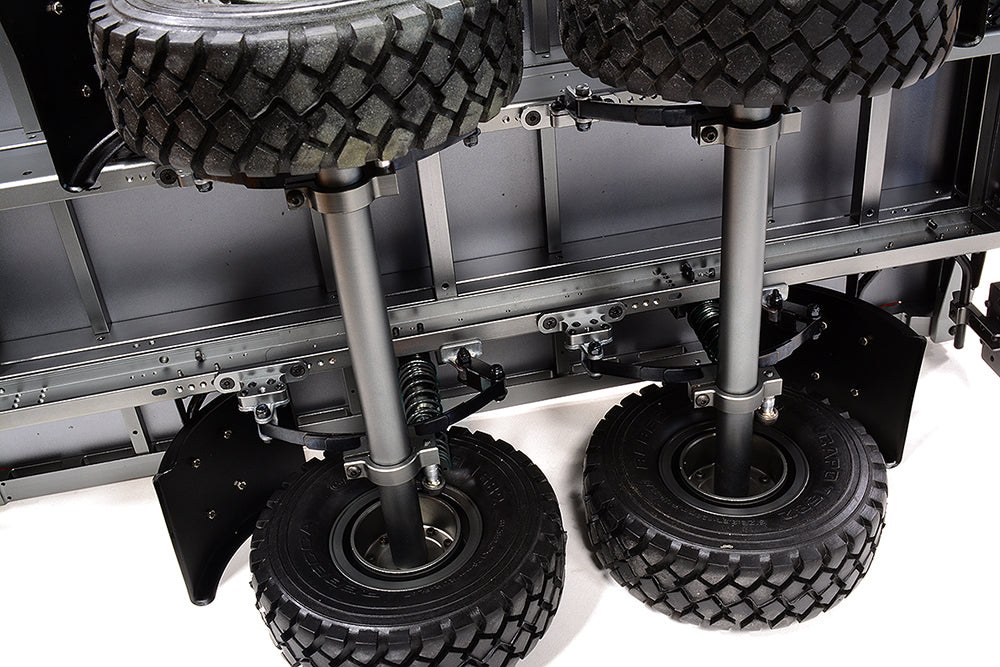 Machined Alloy Flatbed Dual Axle Car Trailer Kit for 1/10 Scale RC 720x270x190mm
