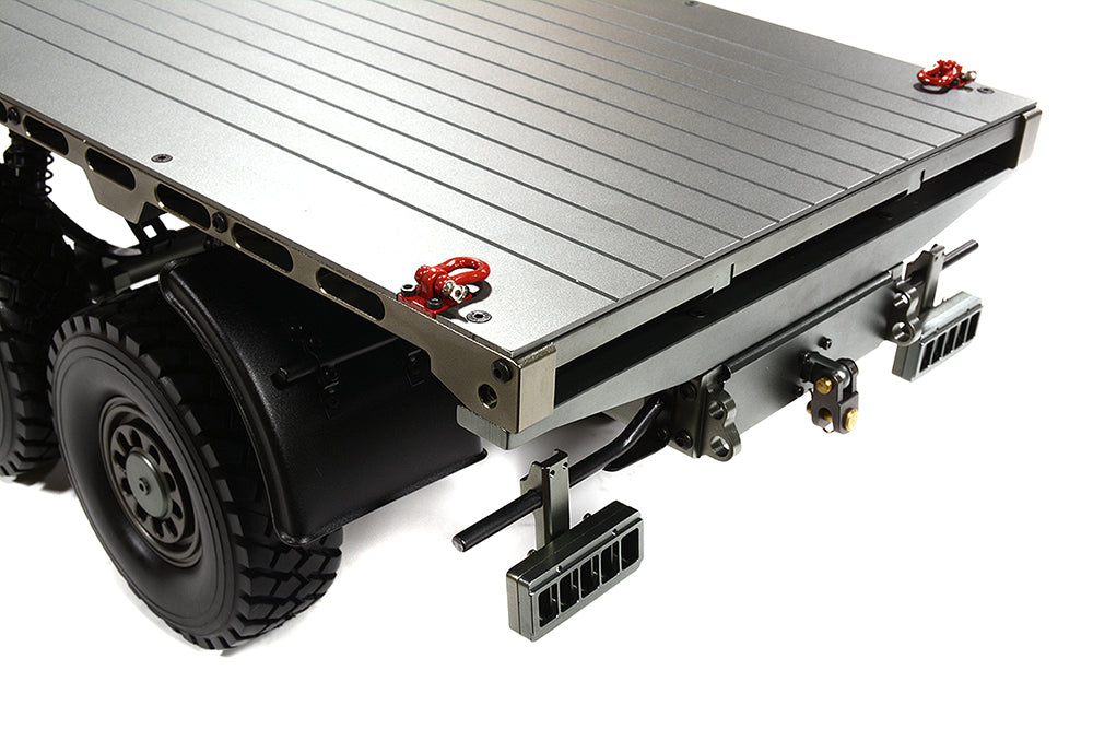 Machined Alloy Flatbed Dual Axle Car Trailer Kit for 1/10 Scale RC 720x270x190mm