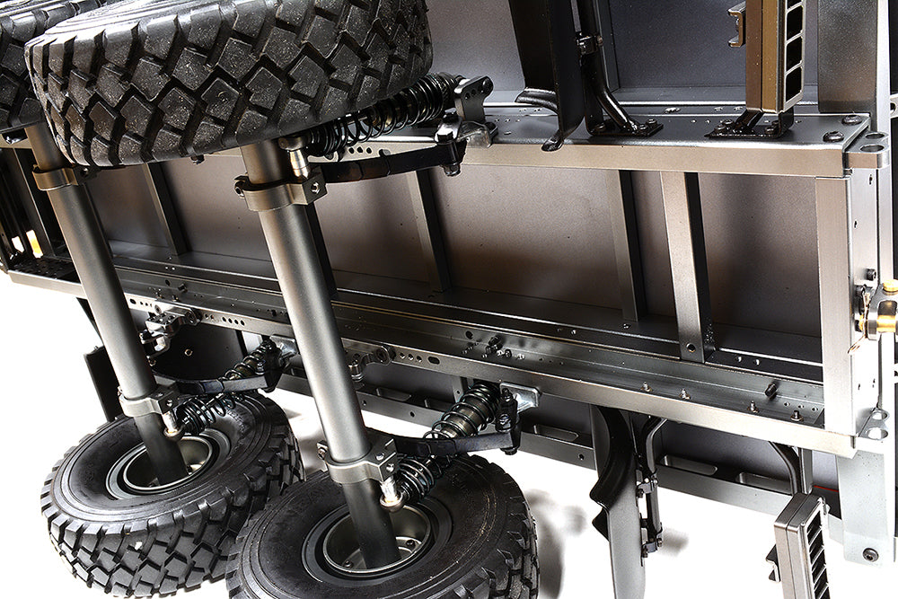 Machined Alloy Flatbed Dual Axle Car Trailer Kit for 1/10 Scale RC 720x270x190mm