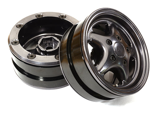 1.9 Size Machined Alloy 5 Spoke Wheel (2) for 1/10 Scale Crawler