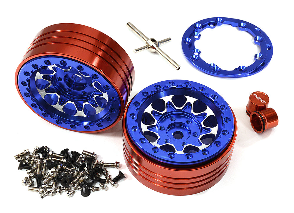 Billet Machined Alloy Beadlock Wheels for Element RC 1/10 Scale Enduro Sendero