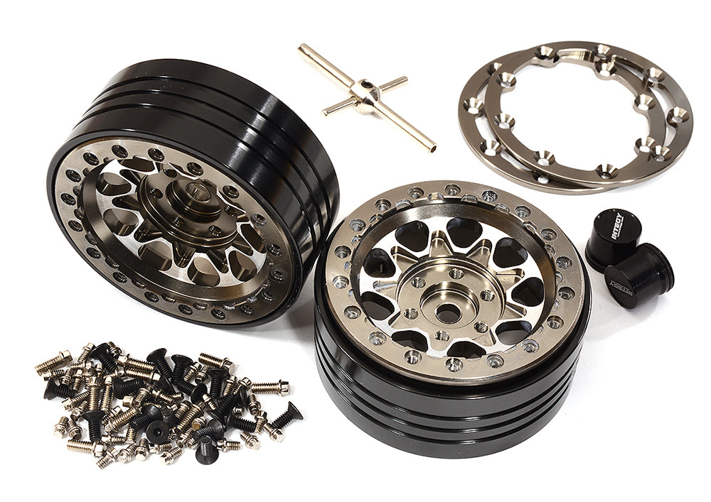 Billet Machined Alloy Beadlock Wheels for Element RC 1/10 Scale Enduro Sendero