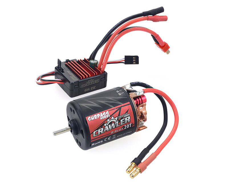 Surpass Hobby Crawler 540 Size 20T 5-Slot Brush Motor w/ BCD60A ESC