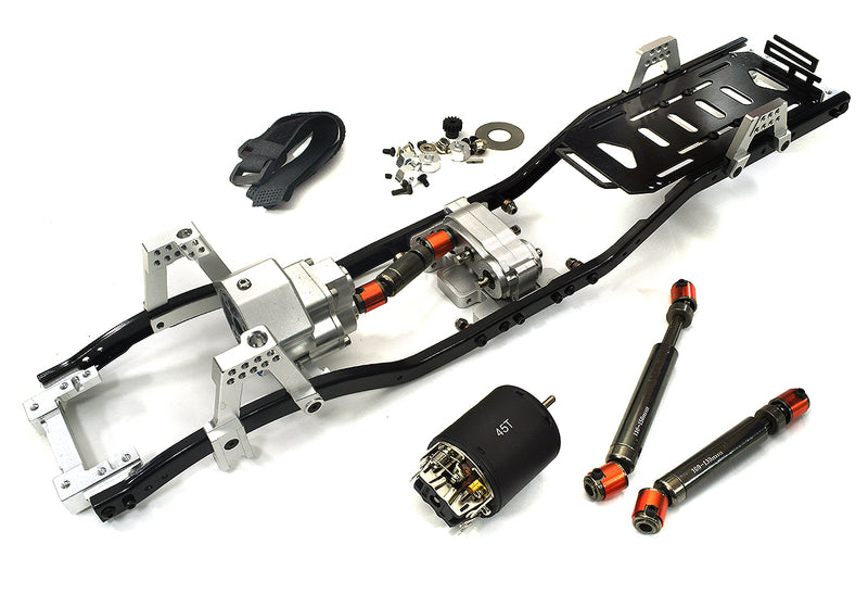 Custom Ladder Frame Conversion Kit w/ Driveline+Motor for SCX-10 & SCX10 II