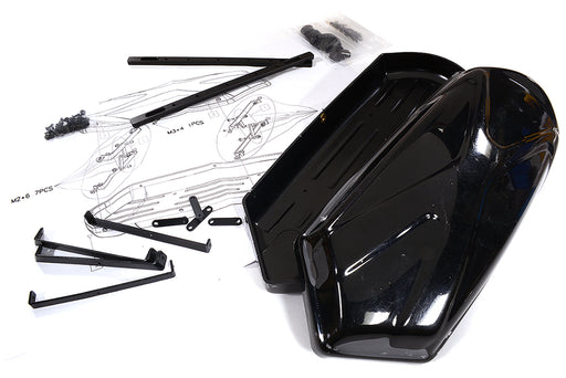 Realistic Plastic Cargo Carrier Roof Box 248x98x55mm for 1/10 Scale Crawlers