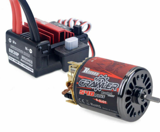 Surpass Hobby Crawler 20T 5-Slot 540 Plus Brushed Motor w/ BCD80P 80A ESC