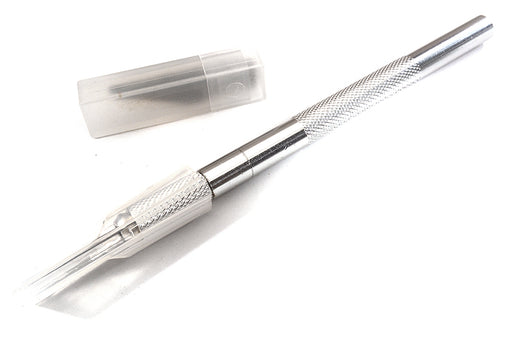 Silver Alloy Handle Precision Hobby Knife Set for Decal & Masking Works