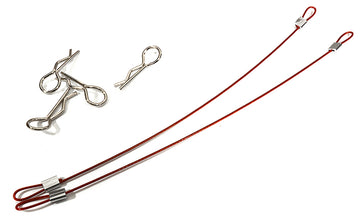 Secured Body Clip (4) with 130mm Retainer Link for 1/10 Scale R/C