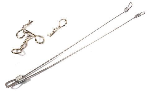 Secured Body Clip (4) with 130mm Retainer Link for 1/10 Scale R/C