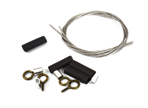 Realistic 1/10 Scale Steel Cable & Hook Set for Off-Road R/C Crawler