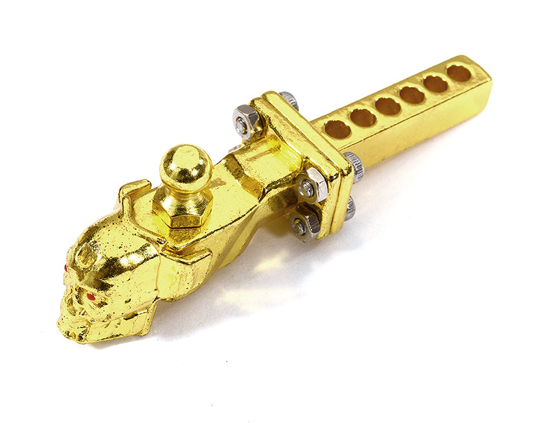 Rear Bumper Alloy Skull Receiving Hitch w/ Ball Mount for 1/10 Scale R/C Crawler