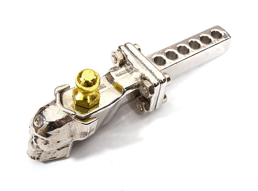 Rear Bumper Alloy Skull Receiving Hitch w/ Ball Mount for 1/10 Scale R/C Crawler
