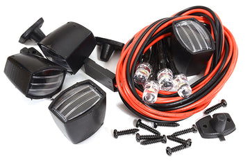 Bright LED (4) Light Kit, Plastic Housings for 1/10 & 1/8 Scale RC