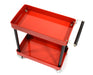 Realistic Scale Model 2-Tier Rolling Metal Storage Organizer Cart for RC