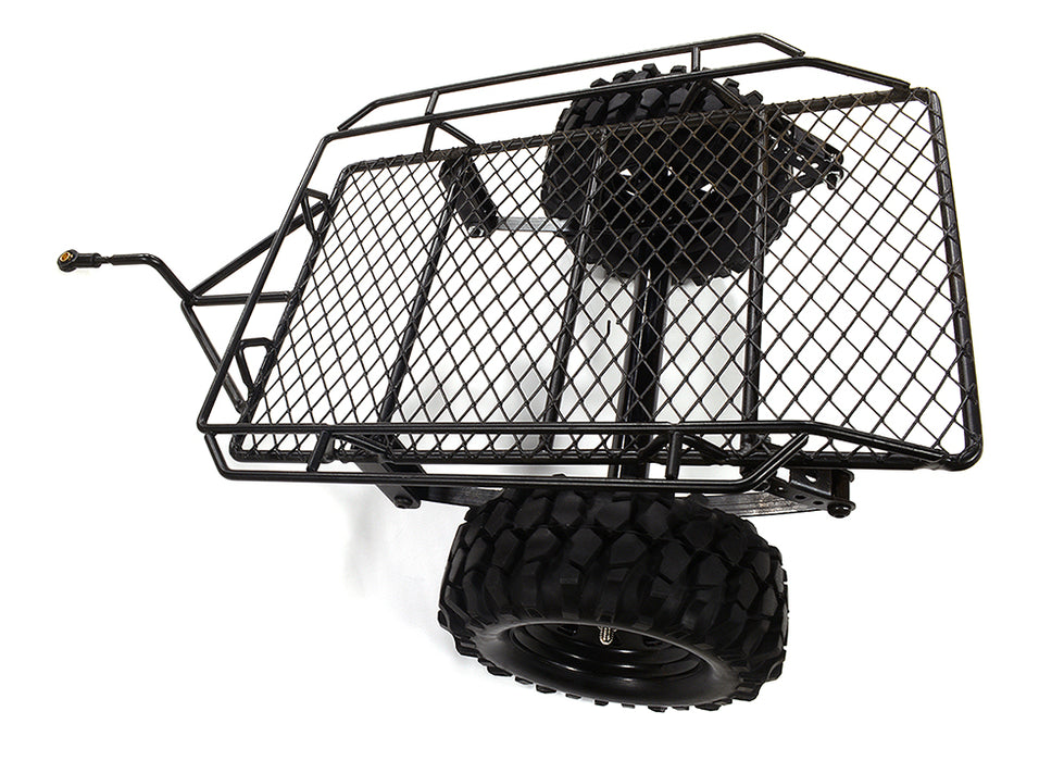 Realistic Leaf Spring 1/10 Size Low Side Trailer for Scale Crawler Truck