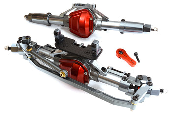 Alloy Machined F & R Axle Assembly w/Internals for 1/10 SCX10 Scale Crawler