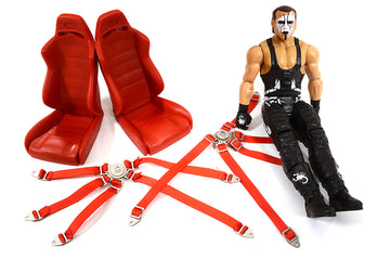 Realistic 1/10 Scale Seats, Seatbelts & Figure 168mm Tall for Off-Road Crawler