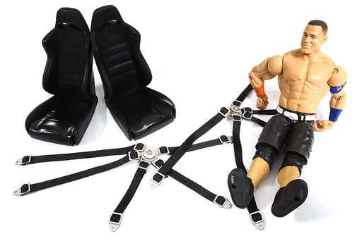 Realistic 1/10 Scale Seats, Seatbelts & Figure 168mm Tall for Off-Road Crawler