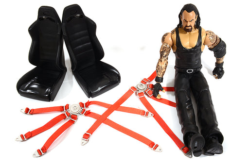Realistic 1/10 Scale Seats, Seatbelts & Figure 168mm Tall for Off-Road Crawler