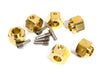 12mm Hex Wheel (6) Hub Brass 10mm Thick for Traxxas TRX-6 Scale & Trail Crawler