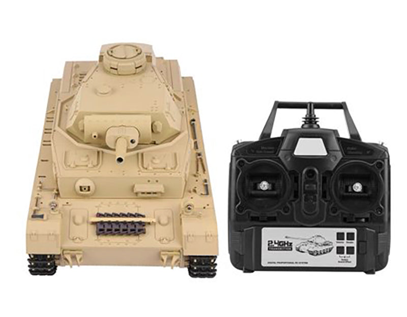 1/16 Scale Panzer IV F Type Tank, 2.4GHz Remote Control Model HL3858-1Upg 6.0
