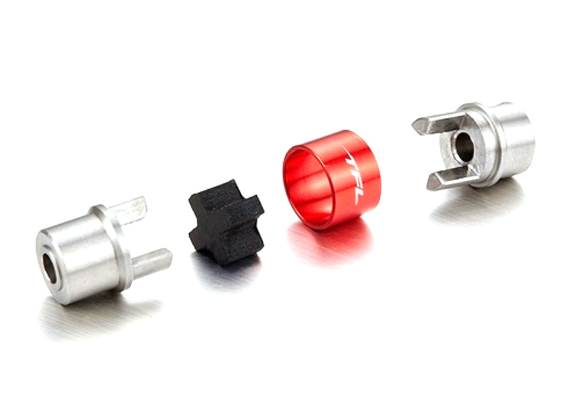 Steel Motor Coupler w/ Rubber insert L=24mm O.D.=12mm 3.18mm to 4mm for RC Boat