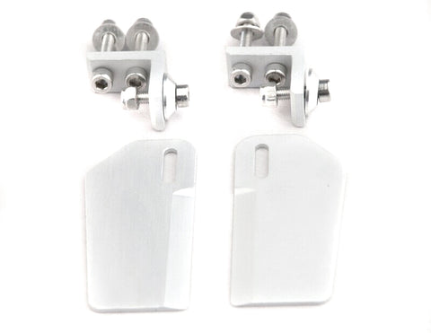 Billet Machined Turn Fins Set w/ Mount 50x25x1.4mm for RC Boat
