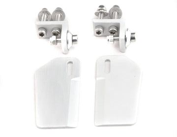 Billet Machined Turn Fins Set w/ Mount 50x25x1.4mm for RC Boat