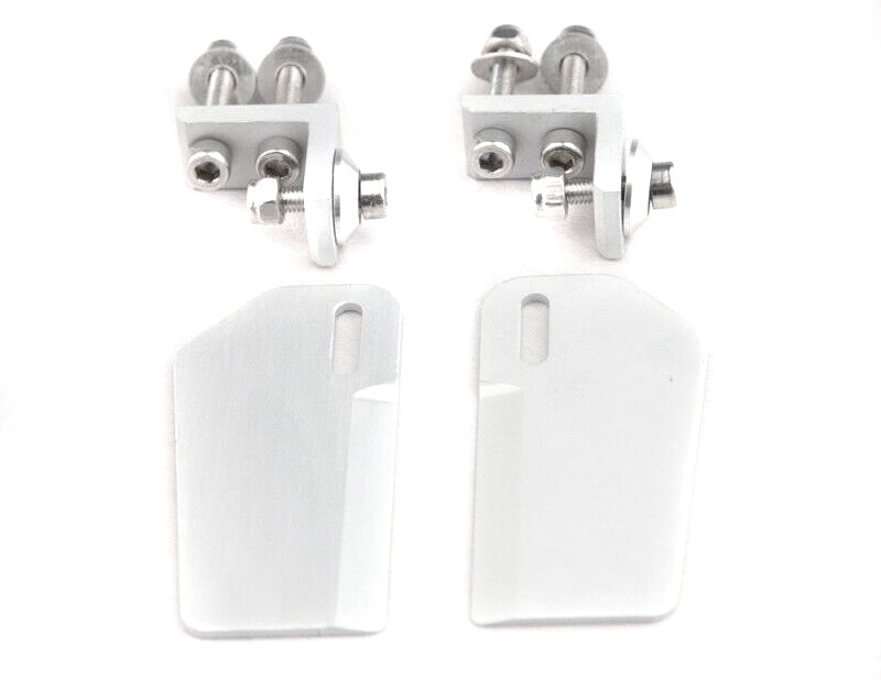 Billet Machined Turn Fins Set w/ Mount 50x25x1.4mm for RC Boat