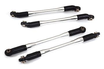 Rear Upper and Lower Suspension Links(4) w/ Rod Ends for Axial 1/10 SCX10 II 6X6