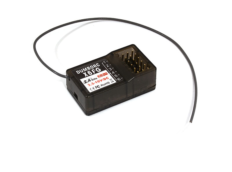 DUMBORC-X6 2.4GHz 6CH RC Receiver XFG Receiver (w/o Gyro) for Car/Boat/Tank