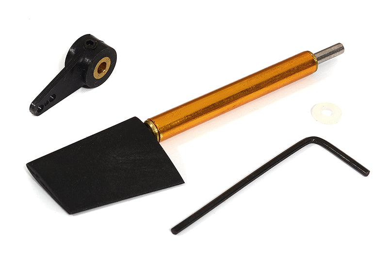 Nylon Rudder Assembly Height=28mm w/ Steering Arm 2mm Hole for RC Boat