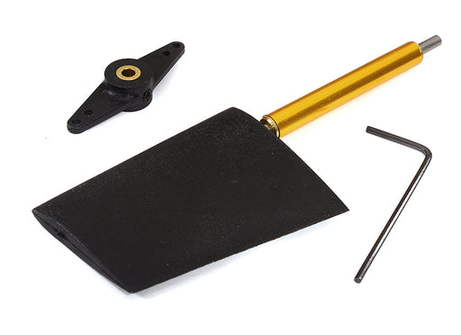 Nylon Rudder Assembly Height=52mm w/ Steering Arm 2mm Hole for RC Boat