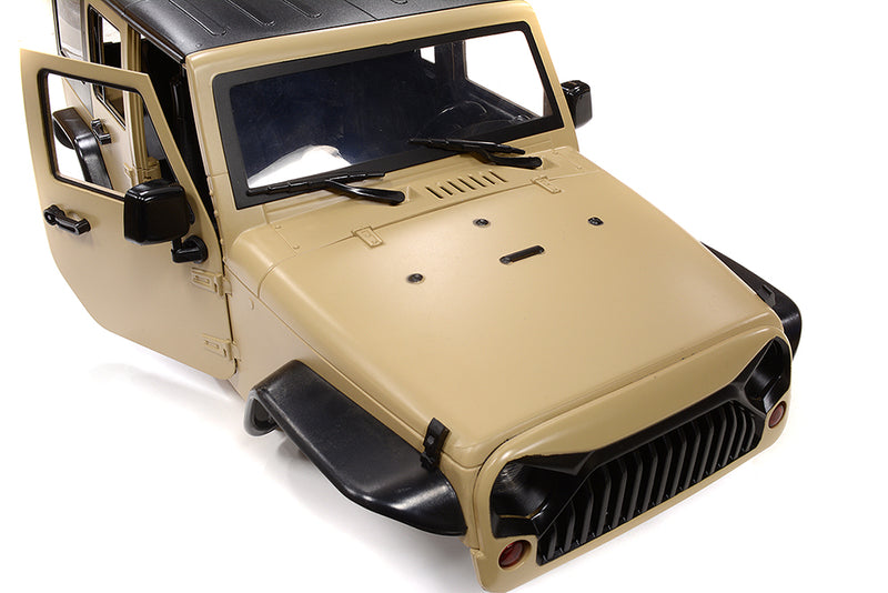 Realistic JW10-S Hard Plastic Body Kit for 1/10 Crawler WB=313mm (Matte Brown)