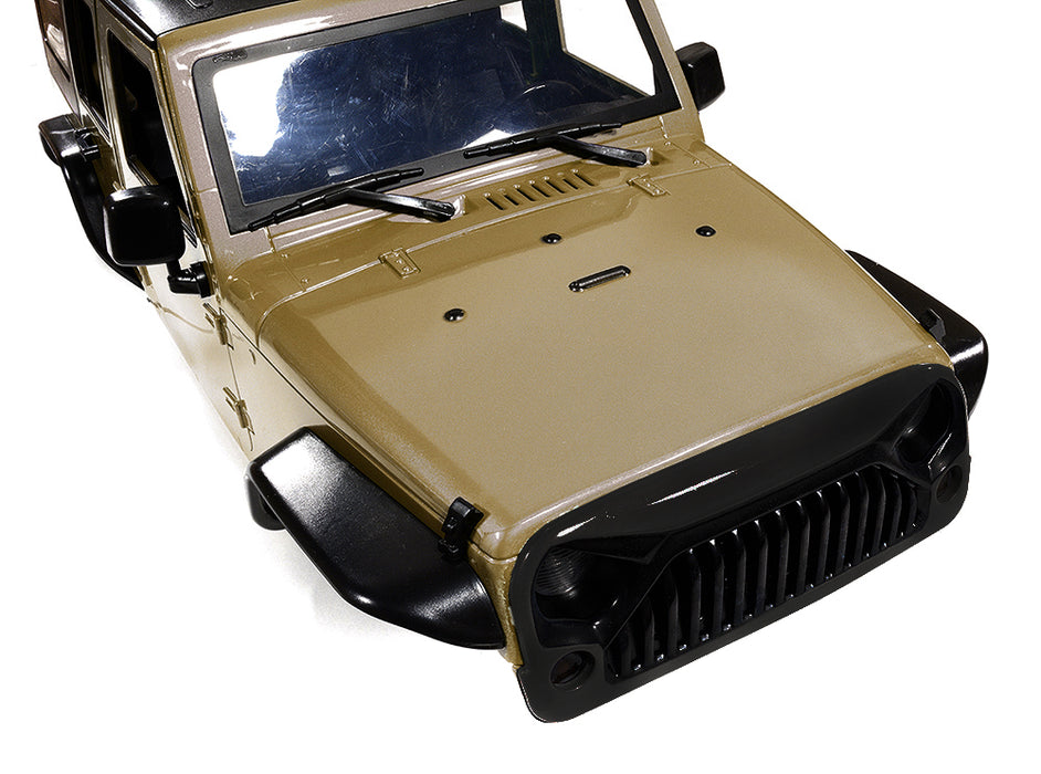 Realistic JW10-S Hard Plastic Body Kit for 1/10 Crawler WB=313mm (Matte Brown)