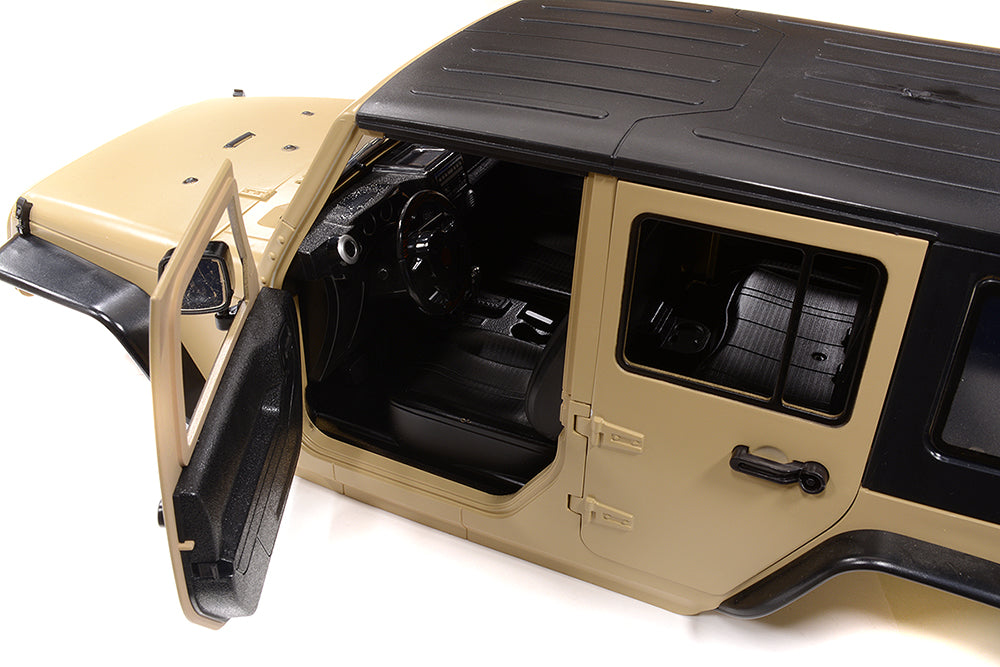 Realistic JW10-S Hard Plastic Body Kit for 1/10 Crawler WB=313mm (Matte Brown)