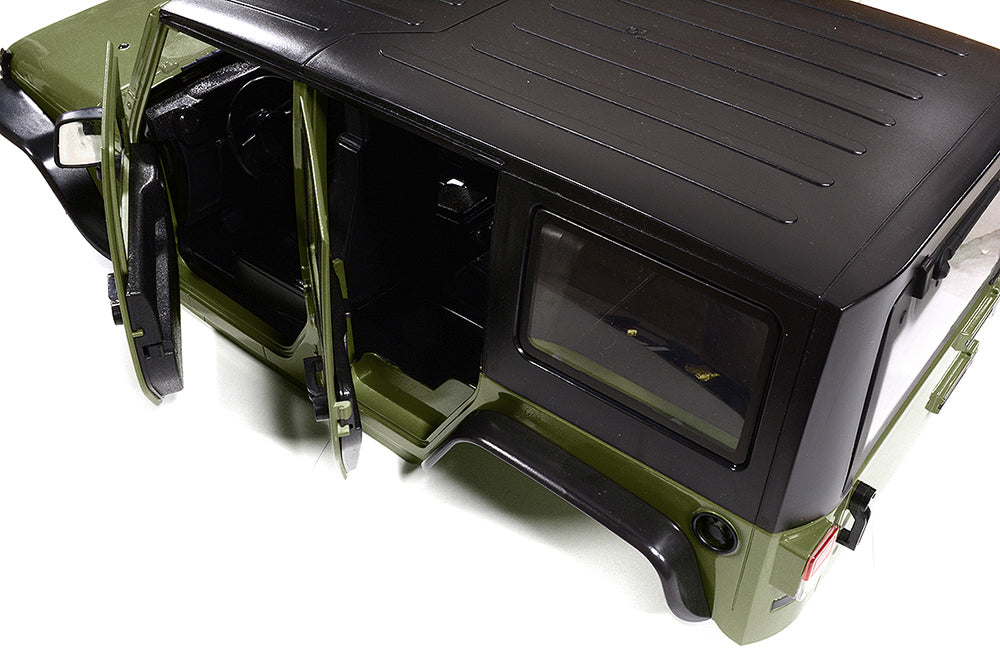 Realistic JW10-S Hard Plastic Body Kit for 1/10 Crawler WB=313mm (Matte Green)