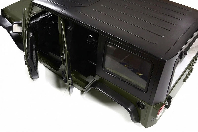 Realistic JW10-S Hard Plastic Body Kit for 1/10 Crawler WB=313mm (Matte Green)