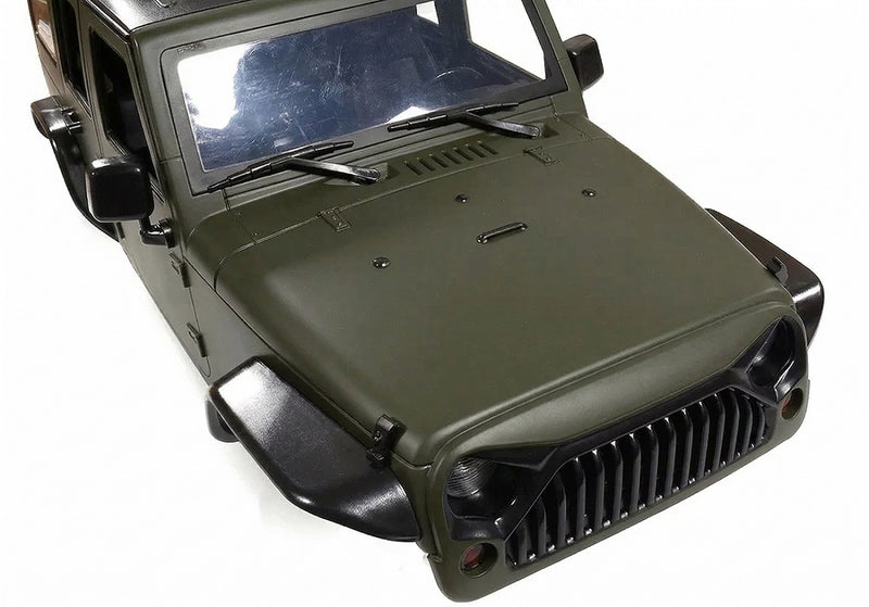 Realistic JW10-S Hard Plastic Body Kit for 1/10 Crawler WB=313mm (Matte Green)